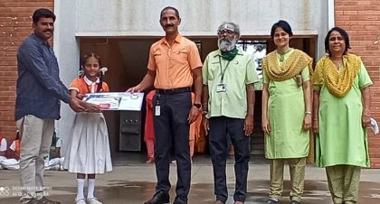 P Preethi Sree of class- 4 got state level 2nd rank in Indian Talent Olympiad